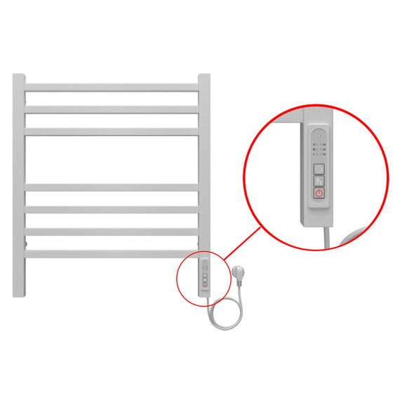 Полотенцесушитель электрический Azario Ancona П7 500x600 мм AZ71856W - фото 4