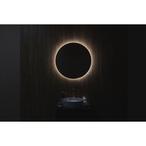 Зеркало Art&Max Asti 80 см AM-Ast-800-DS-FNC-Nero, чёрный - фото 3