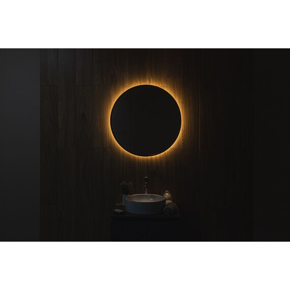 Зеркало Art&Max Asti 80 см AM-Ast-800-DS-FNC-Nero, чёрный - фото 4