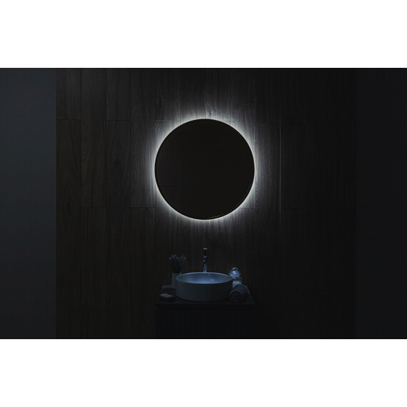 Зеркало Art&Max Asti 80 см AM-Ast-800-DS-FNC-Nero, чёрный - фото 2