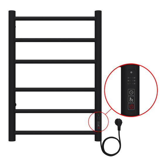 Полотенцесушитель электрический Azario Parma П6 400x600 мм AZ10846B - фото 4