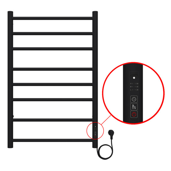 Полотенцесушитель электрический Azario Parma П8 500x800 мм AZ10858B - фото 4