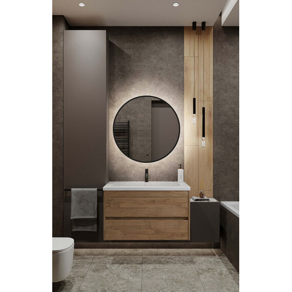 Зеркало Art&Max Asti 80 см AM-Ast-800-DS-FNC-Grey, тёмно-серый - фото 4