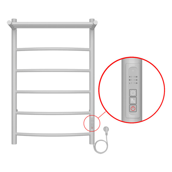 Полотенцесушитель электрический Azario Verona с полкой П6 500x800 мм AZ04858PW - фото 4