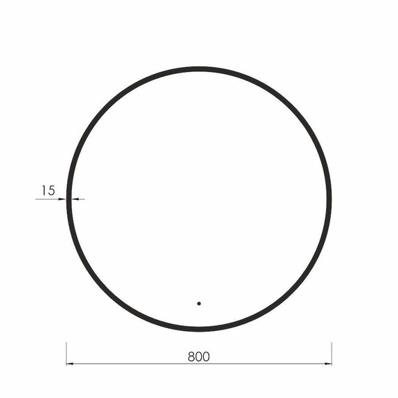 Зеркало Art&Max Asti 80 см AM-Ast-800-DS-FNC-Nero, чёрный - фото 9