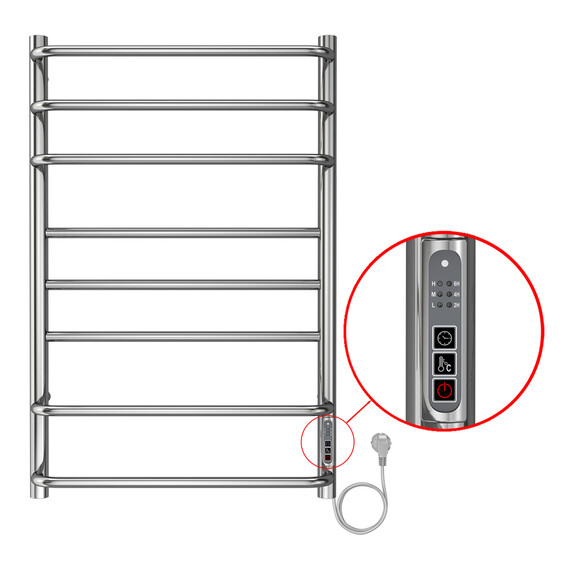 Полотенцесушитель электрический Azario Milan П8 500x800 мм AZ90858 - фото 4