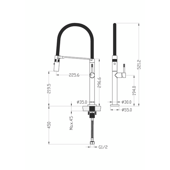 Смеситель для кухни Boheme Kitchen 114-CB, брашированная медь - фото 2