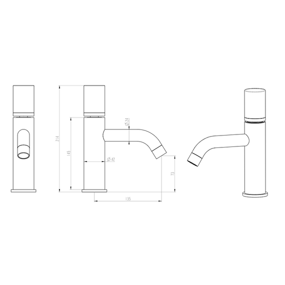 Смеситель для раковины Boheme Stick 121-B-MR-B, чёрный - фото 2