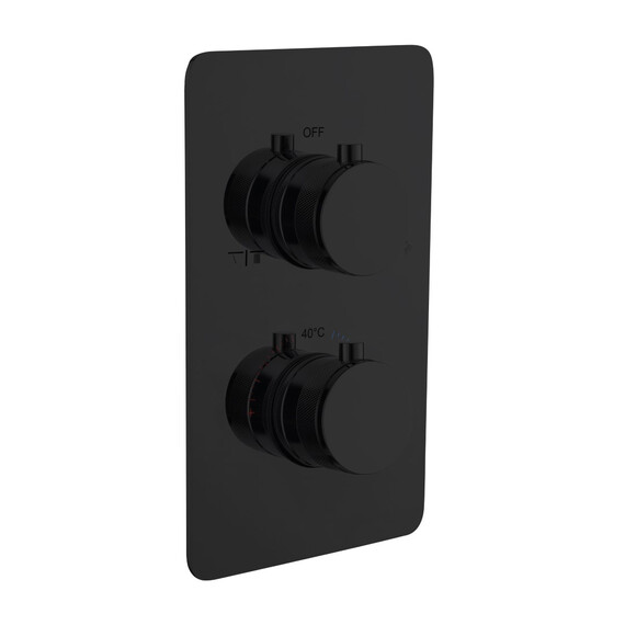Термостат для душа Boheme Сell 134-2-B (со скрытой частью) чёрный - фото 