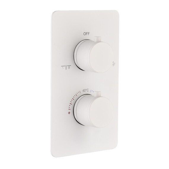 Термостат для душа Boheme Сell 134-2-MW (со скрытой частью) белый матовый - фото 