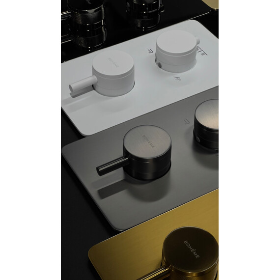 Термостат для душа Boheme Сell 134-2-MW (со скрытой частью) белый матовый - фото 3