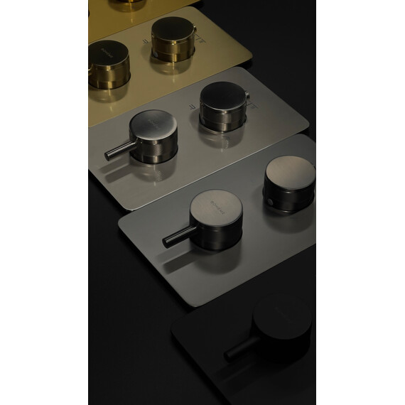 Термостат для душа Boheme Сell 134-2-NB (со скрытой частью) никель - фото 2