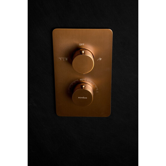 Термостат для ванны Boheme Сell 134-3-BRB (со скрытой частью) брашированная бронза - фото 2