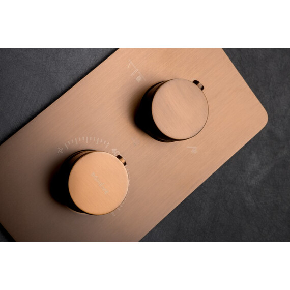 Термостат для ванны Boheme Сell 134-3-BRB (со скрытой частью) брашированная бронза - фото 6