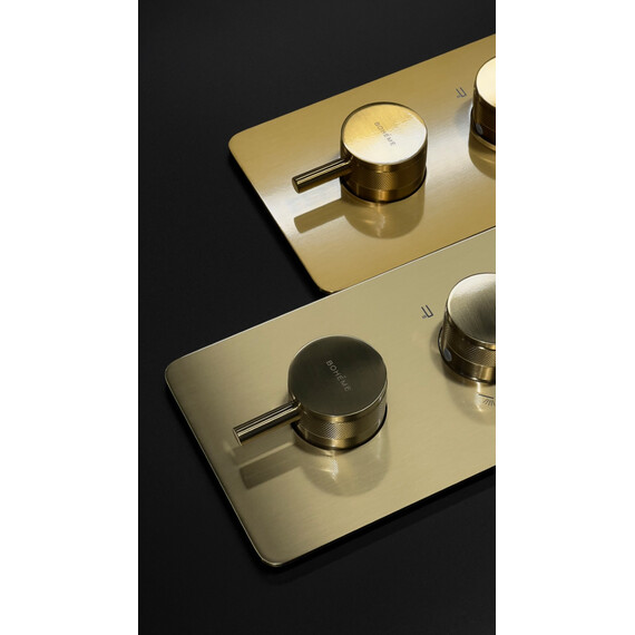 Термостат для ванны Boheme Сell 134-3-G (со скрытой частью) золото - фото 2
