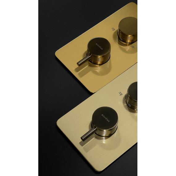 Термостат для ванны Boheme Сell 134-3-MG (со скрытой частью) золото матовое - фото 2