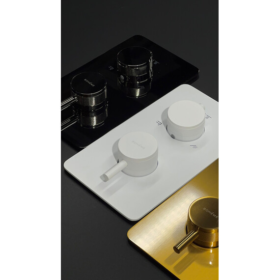 Термостат для ванны Boheme Сell 134-3-SGM (со скрытой частью) графит глянец - фото 3