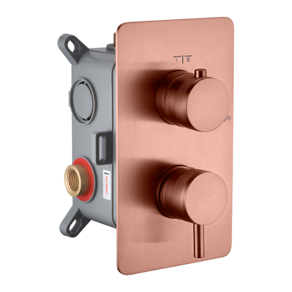 Смеситель для душа Boheme Cell 135-2-CB (со скрытой частью) медь брашированная - фото 