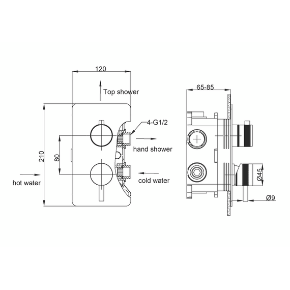 Смеситель для душа Boheme Cell 135-2-NB (со скрытой частью) никель - фото 2