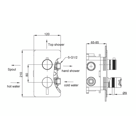 Смеситель для ванны Boheme Cell 135-3-MW (со скрытой частью) белый матовый - фото 2