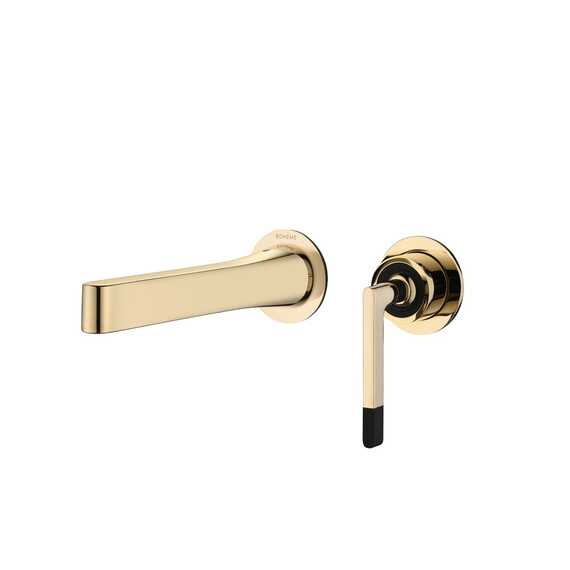 Смеситель для раковины настенный Boheme Duo 165-G (со скрытой частью) золото - фото 