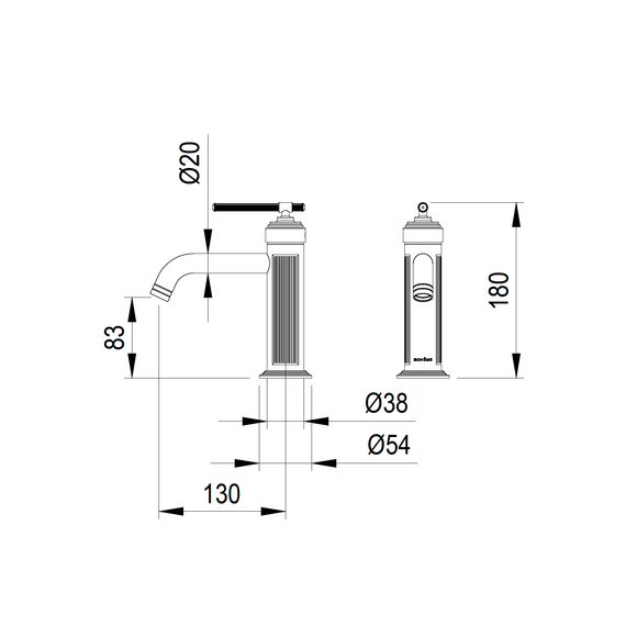Смеситель для раковины Boheme Eterna 171-CR - фото 5