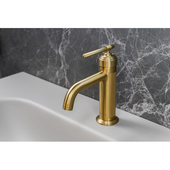 Смеситель для раковины Boheme Eterna 171-MG, золото матовое - фото 