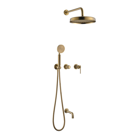 Душевая система для ванны Boheme Eterna 174-2-BR (со скрытой частью) бронза - фото 