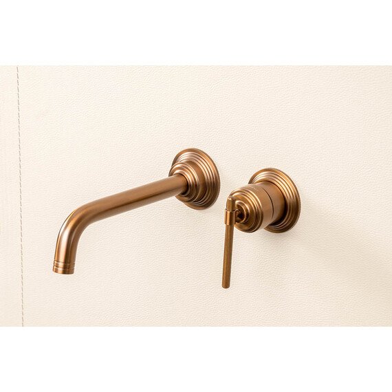 Смеситель для раковины настенный Boheme Eterna 175-BRB (со скрытой частью) бронза брашированная - фото 2