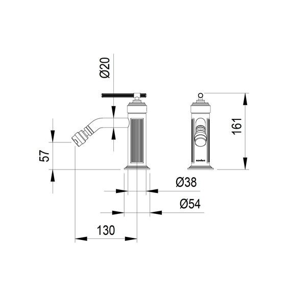 Смеситель для биде Boheme Eterna 176-CR - фото 2