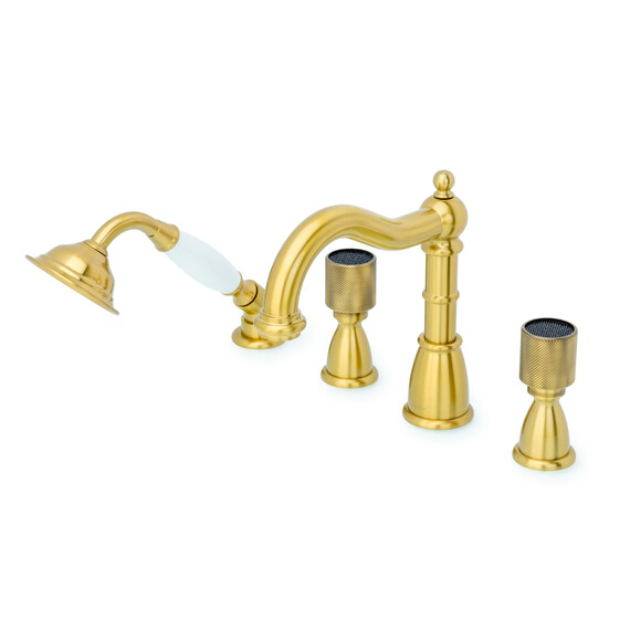 Смеситель для ванны Boheme Royal Cristal 391-Royal/CRST black, бронза - фото 