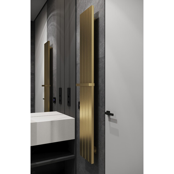 Полотенцесушитель электрический Boheme П4 250x1500 мм 725-MG, золото матовое - фото 4