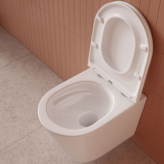 Унитаз подвесной безободковый Iddis Calipso CAQRDSEi25 с тонкой крышкой микролифт (система смыва Торнадо) - фото 4