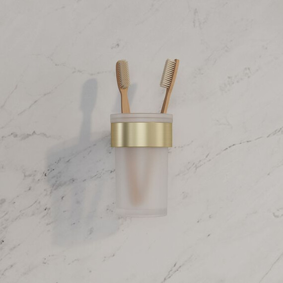 Стакан для зубных щеток Iddis Petite PETG0SGi45, цвет золото матовое - фото 4