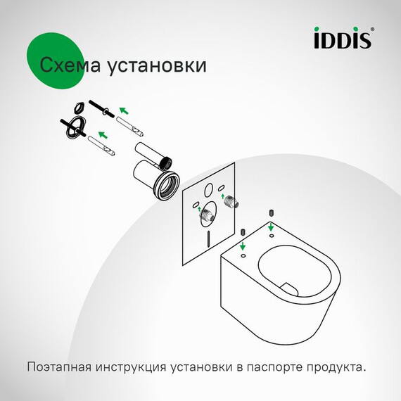 Унитаз подвесной безободковый Iddis Torr TOQFDSEi25 с тонкой крышкой микролифт (система смыва Торнадо) - фото 12