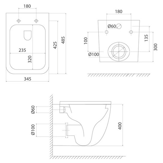 Унитаз подвесной безободковый Iddis Torr TOQFDSEi25 с тонкой крышкой микролифт (система смыва Торнадо) - фото 13