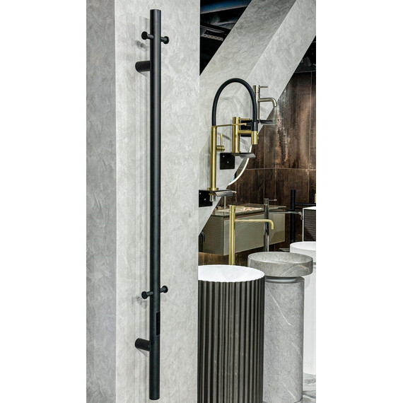 Полотенцесушитель электрический Boheme Uno П1 1500 мм 726-B, чёрный - фото 2