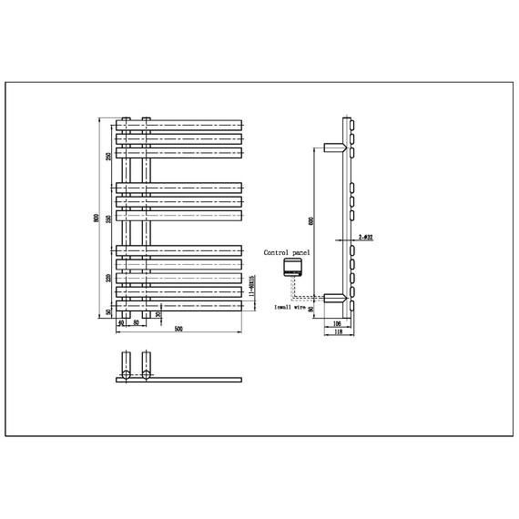 Полотенцесушитель электрический Boheme Venturo П11 80x800 мм 723-CB, брашированная медь - фото 2