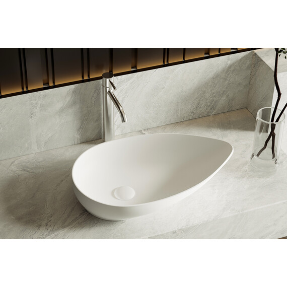 Раковина-чаша Abber Bequem 59 см AC2117MW, белый матовый - фото 5