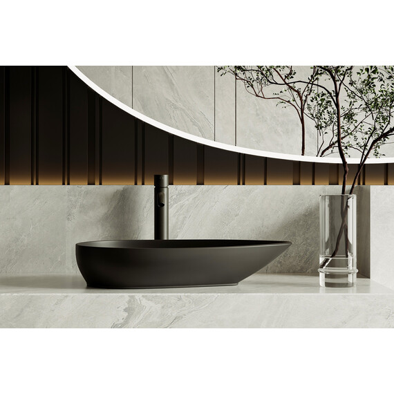 Раковина-чаша Abber Bequem 59 см AC2117MB, чёрный матовый - фото 8