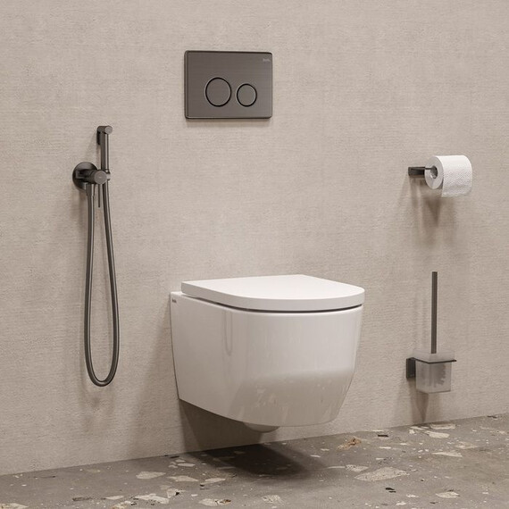 Набор для гигиенического душа Iddis Axes 005GMR0i08, графит матовый - фото 4