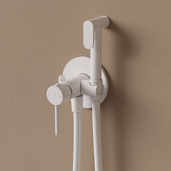 Набор для гигиенического душа Iddis Axes 005WTR0i08, белый матовый - фото 4