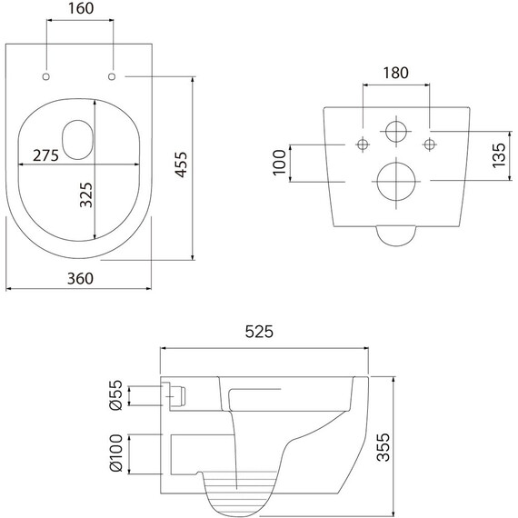 Инсталляция с подвесным безободковым унитазом комплект: Iddis Basic BASAI01i73 сиденье микролифт, крепление, кнопка смыва хром (система смыва Торнадо) - фото 17