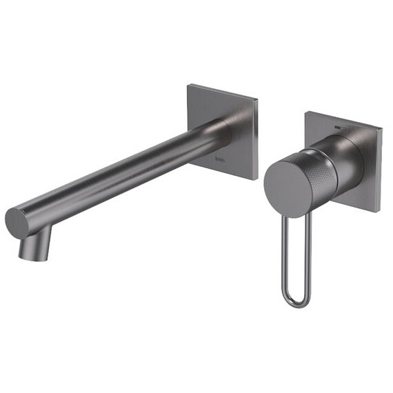 Смеситель для раковины настенный Iddis Duna DUNGM00i65, графит матовый - фото 