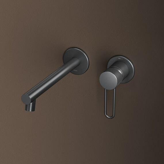 Смеситель для раковины настенный Iddis Duna DUNGM00i65, графит матовый - фото 4