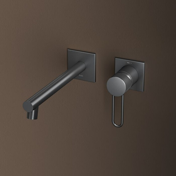 Смеситель для раковины настенный Iddis Duna DUNGM00i65, графит матовый - фото 5