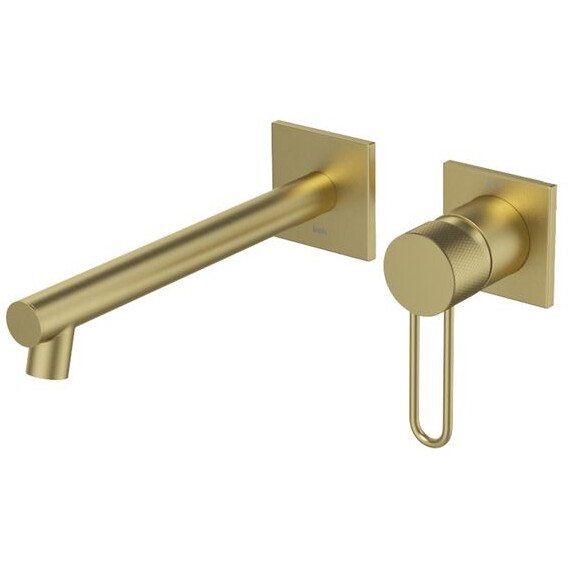 Смеситель для раковины настенный Iddis Duna DUNMG00i65, золото матовое - фото 