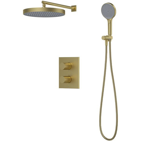 Душевая система для душа с термостатом Iddis Duna DUNMG0Ti67P, золото матовое - фото 