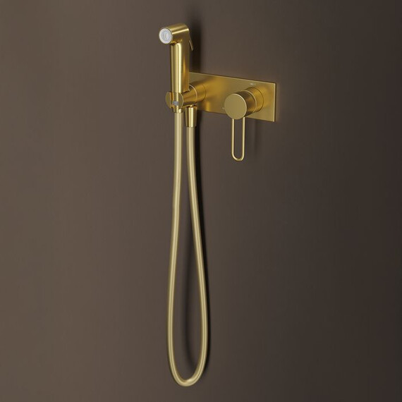 Набор для гигиенического душа Iddis Duna DUNMGV0i08, золото матовое - фото 9