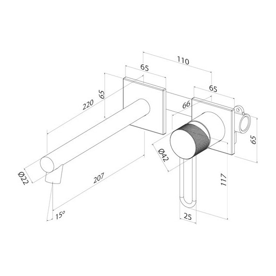 Смеситель для раковины настенный Iddis Duna DUNSB00i65 - фото 7